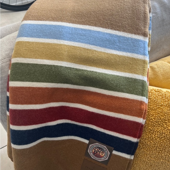 Pendleton Multicolor Striped Wool Blanket - Picture 1 of 3